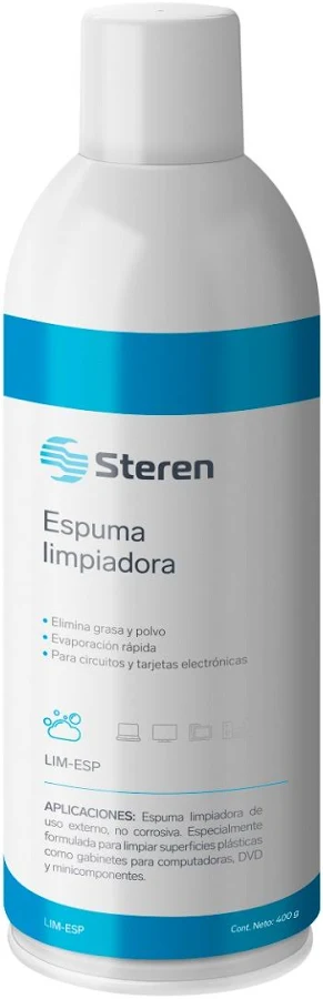 Espuma Limpiadora Steren Para Cubiertas Plasticas, 400G, Lim-Esp