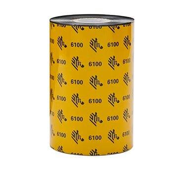 Wax/Resin Ribbon – 110Mmx450M (4.33Inx1476Ft), 6100 (06100Bk11045); Standard, 25Mm (1In) Core, 6/Box