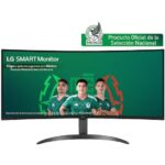 Monitor Marca LG 34 Modelo, 34Sr60Qc-B , Monitor LG Smart 34” 21:9 Curvo Wqhd (3440X1440) Con Webos