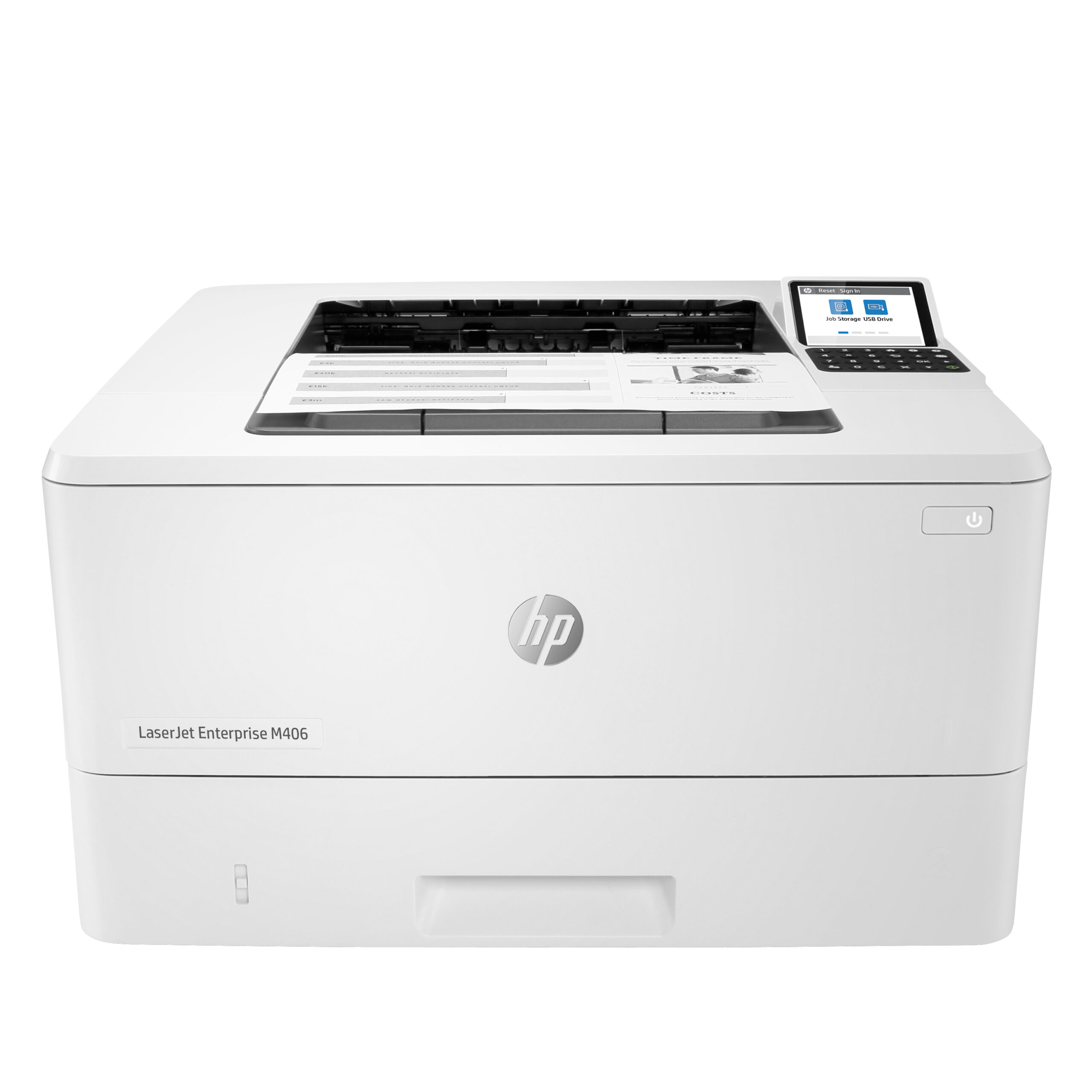 Hp Laserjet Enterprise M406dn Blanco Y Negro Impresora, Ethernet Solamente; A Doble Cara