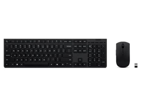 Kit Teclado Y Mouse Lenovo 4X31R64337, Completo, Negro, Recargable