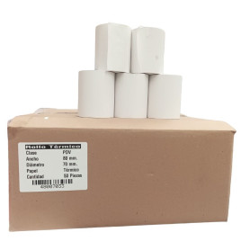 Caja C/50 Rollos De Papel Termico 80 X 70 Mm, T8070C50