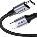 Cable USB-C A USB-C Ugreen 50150 Macho-Macho/1M/480Mbps/60W/Nylon Trenzado/Color Negro