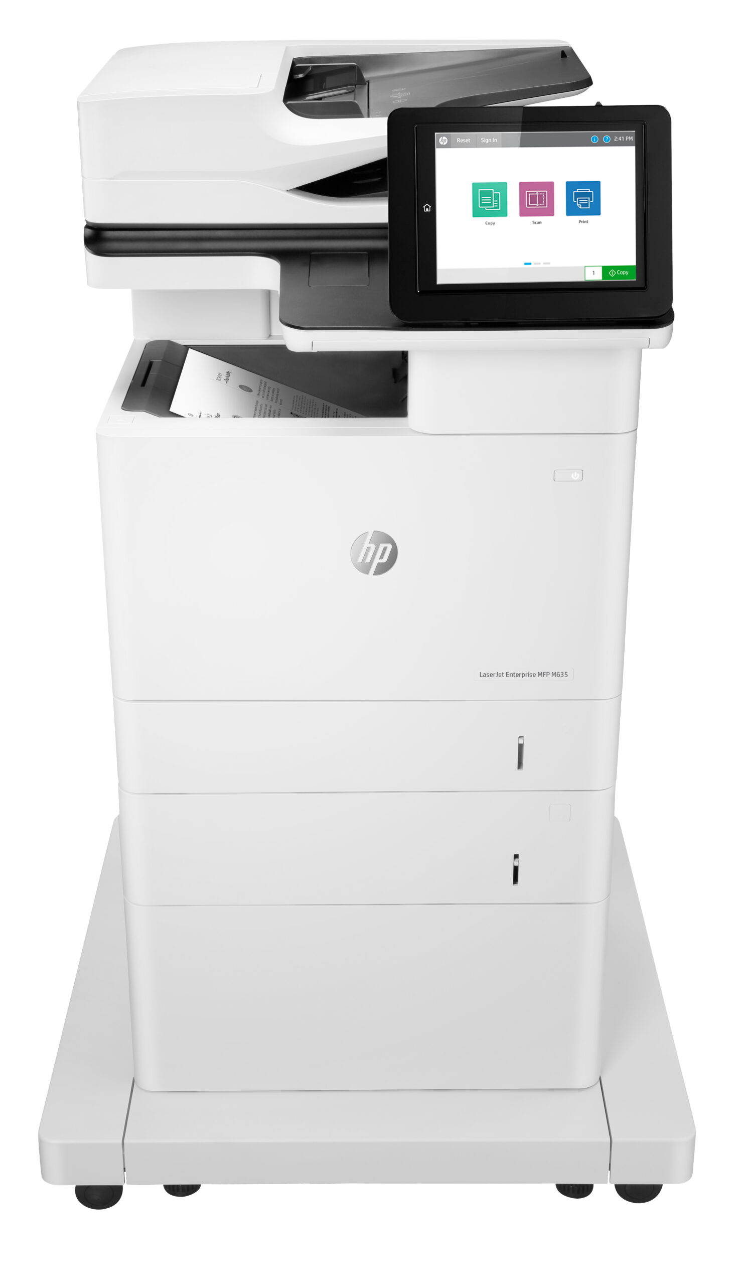 HP LaserJet Enterprise M635fht Multifunction Blanco y negro Impresora, Ethernet solamente; Copiadora, escáner