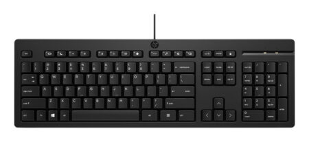 Teclado HP 125 (Ay2Y7Aaabm). Conectividad Plug And Play, Color Negro.
