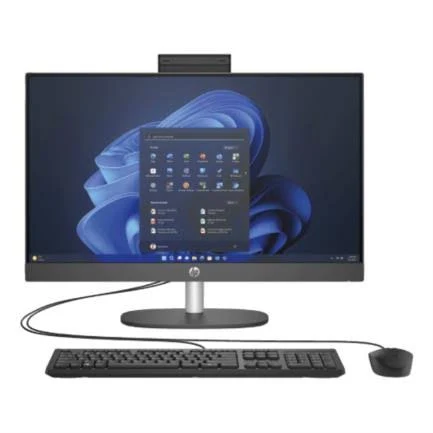 HP ProOne 245 23.8 inch G10 All-in-One Desktop PC,23.8″ FHD LED UWVA 250N Anti-Glare Low Blue Light Slim (1920 x 1080, 1.78 (16:9)),AMD Ryzen 5 7520U (2.80 GHz, up to 4.30 GHz, 4 cores) with AMD Radeon™ Graphics,512GB M.2 PCIe NVMe 2280 Value 4X4 SSD,8GB 6400MHz LPDDR5 (Soldered),USB,Wired USB Backlit 125,Realtek Wi-Fi 6 8852BE (2×2) and Bluetooth® 5.3 Wireless Technology,No WWAN module,5MP Camera,Windows® 11 HOME Standard Single Language,1/1/1