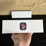 Apple Watch Series 10 GPS 42mm Rose Gold Aluminium Case with Plum Sport Loop