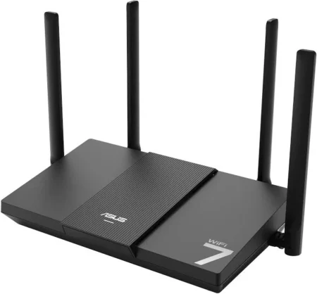 Router Inalambrico ASUS Rt-Be50/2.4-5Ghz/Doble Banda/Wi-Fi 7/4 Puertos/4 Antenas Externas/Color Negro