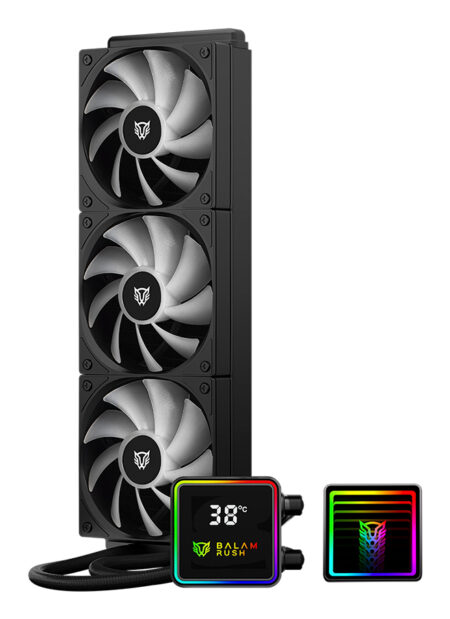 Enfriamiento Liquido Balam Rush Cryo Prism 360/3X120Mm/Argb/1800Rpm/AMD/Intel/Display/Negro/Br-944069