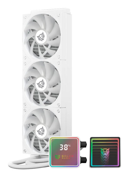 Enfriamiento Liquido Balam Rush Cryo Prism 360 Ice/Intel Y AMD/Argb/3X120Mm/1800Rpm/Blanco/Br-944076
