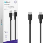 Cargador USB C A USB C Steren USB-3943 3M/Negro