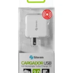 Cargador Steren Eli-722 Quick Charge 3.0/1Puerto D/Casa