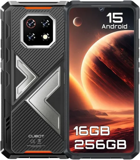 Smartphone Cubot Kingkong Es 3 Robusto Dual Sim/256Gb/6Gb RAM/10200Mah/Android 15/Color Negro