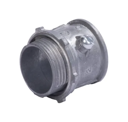 Conector 1/2″ ( 13Mm) Jupiter Ju-Pd-12-Con/Pared Delgada Con Tornillo Tipo Americano Galvanizado/Etiqueta Verde Galvanizado