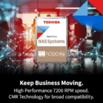 Disco Duro Interno Toshiba N300 12Tb Hdwg51Cxzsta - 3.5 Pulgadas NAS