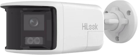 Camara Bala IP Hilook Ipc-B460Had-Luf/Sl De 6Mpx/Lente 2.8Mm/Imagen Panoramica 180°/PoE/Microfono Y Bocina Integrado/Exterior IP67/Audio Bidireccional/Alarma Visual Y Auditiva Integrada/Smart Supplement Light/MicroSD 512Gb