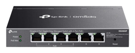 Switch Gigabit Tp-Link Es206Gp 6 Puertos/Administrable/Ethernet 10/100/1000/4Xpoe+ 65W/12Gbit/S/8000 Entradas