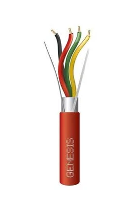 Bobina De Alambre Genesis 4607-1004 4 X 16 Awg/Blindado/Plenum/Tipo Fplp/305M/Color Rojo