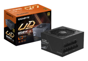 FUENTE DE PODER 850W GIGABYTE GP-UD850GM PG5 V2, PG5 V2 80 PLUS GOLD ATX/MODULAR/24-PIN ATX/12VHPWR/120/NEGRO