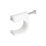 Bolsa C/20 Piezas De Grapas Surtek Grac8 Para Cable Coaxial 8Mm Color Blanco