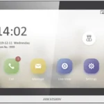 Monitor IP WiFi Touch Screen 7" Para Videoportero Turbo Unicamente Hikvision Ds-Kh6352-Wtde6/1024X600 Pixeles/Video En Vivo/Apertura Remota/Audio Bidireccional/Borde Slim