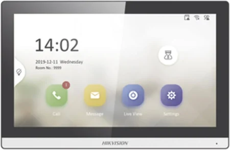 Monitor IP WiFi Touch Screen 7″ Para Videoportero Turbo Unicamente Hikvision Ds-Kh6352-Wtde6/1024X600 Pixeles/Video En Vivo/Apertura Remota/Audio Bidireccional/Borde Slim