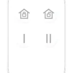 Control Remoto Hikvision Ds-Pkf201-Wb Para Armado Y Desarmado/Teclas Con Funciones Programables/Color Blanco