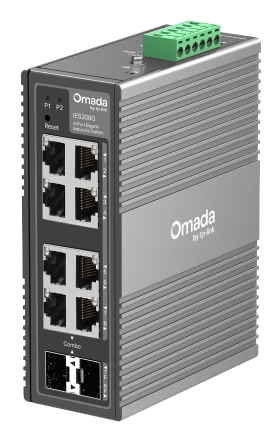 Switch Gigabit Tp-Link Ies208G 8 Puertos/Administrable/6Xrj45/2Xsfp/Qos/Montaje En Pared Y Din/Fuente DC