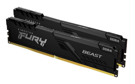 Memoria DDR4 16Gb 3600Mhz Kingston Kf436C17Bbk2/16 Fury Beast (2X8Gb)/Color Negro/Cl17