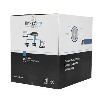Bobina De Cable Cat6+ Blindado F/Utp Linkedpro Pro-Cat6-S/Cm/Calibre 23 Alto Rendimiento/Etl/Ul/305 Metros/Azul