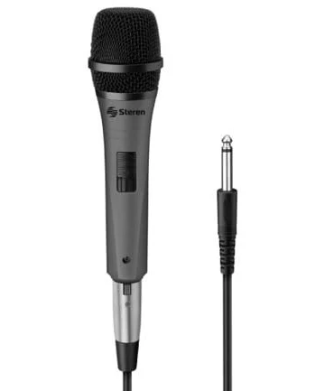 Microfono Alambrico Steren Mic-170/1500Hz/Cable 6.33Mm/5M/Alta Fidelidad Unidireccional/Uso Multiple
