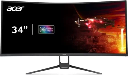 Monitor 34″ Acer Nitro Xz0 VA Uwqhd/LED/Curvo/IPS/HDMI/DP/Negro/Um.cx0Aa.008