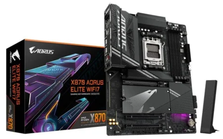 Mb Gigabyte X870 Aorus Elite Wifi7 Socket Am5/4Xddr5/HDMI/USB-C/Color Negro/ATX