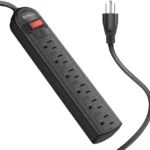 Barra Multicontacto 6 Contactos Steren 905-026 Horizontales C/Switch Rl