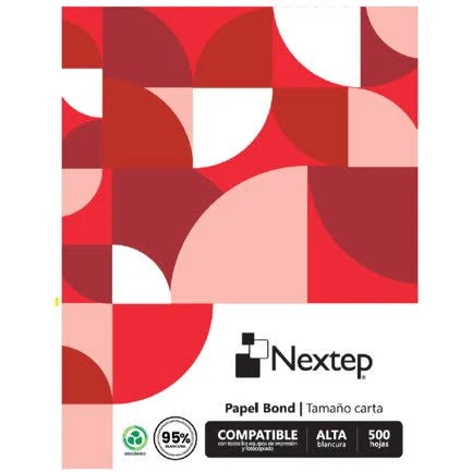 Caja C/5000 Hojas De Papel Cortado Nextep Copy Carta/95% Blancura/75Gr