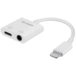 Cable Adaptador Lightning Steren Pod-457 3.5Mm/Compatible Con Dispositivos Apple/Negro
