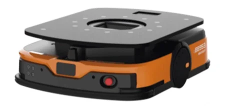 Robot Movil Autonomo Amr Hikrobot Mrq3600Led(Hi)/Navegacion Slam Laser-Visual/Plataforma Elevadora Electrica/Bateria Lifepo4 48V/Comunicacion Wi-Fi/Carga 600Kg/Negro-Naranja