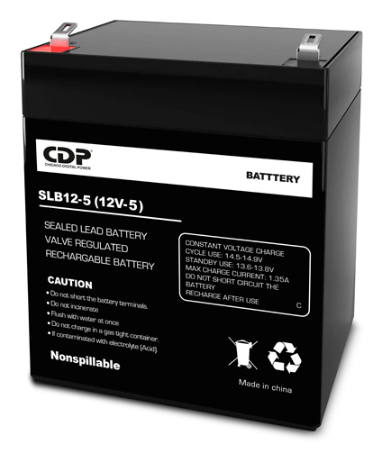 Batería Modelo Slb-12/5 De 12 Volt 5 Amperes Sellada Libre De Mantenimiento (No Derramable) –