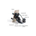 Soporte Para Telefono Celular Cooler Master Cmi-Gscxc-Bk1/Clip Para Control/6.5-8.5Cm/Color Negro