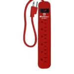 Barra Multicontacto Koblenz Ss-300-C/Supresor De Picos/300 Joules/6 Contactos/Color Rojo/00-5369-00-4