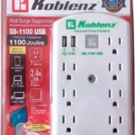 Supresor De Picos Koblenz Ss-1100 1100J/7 Contactos Aterrizados/2 LED´s/Protector Telefonico Rj-11/Color Blanco/00-5301-7/00-5360-00-3