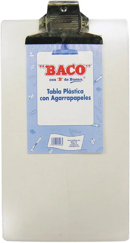 Tabla Baco Tb009 Plastica Oficio Transparente