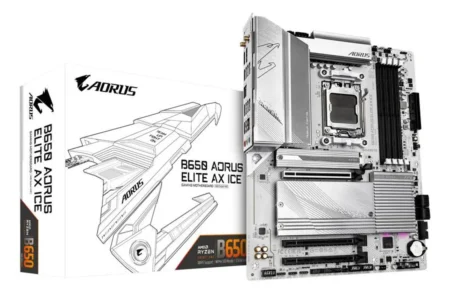 Mb Gigabyte B650 A Elite Ax Ice Socket Am5/4Xddr5/HDMI/DP/Color Blanco/ATX