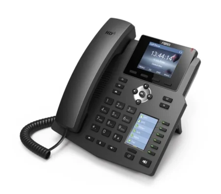 Telefono IP Empresarial Fanvil Para 4 Lineas Sip Con 2 Pantallas LCD, 6 Teclas Blf/Dss, Puertos Gigabit Y Conferencia De 3 Vias, PoE, X4G