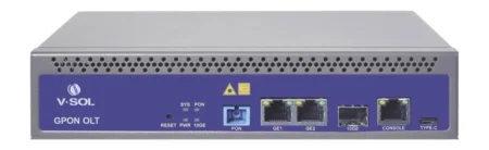 Olt De 1 Puerto Gpon Sc/Upc V-Sol V1600Gs-F/2 Puertos Gigabit Ethernet/1 Puerto Sfp/Sfp+/Fuente De Alimentacion Redundante AC/DC/Hasta 128 Onus