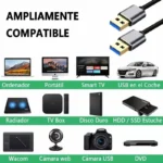 Cable USB-A Macho 3.0 A Microusb-B Macho X-Case De 3 Metros Azul Usb3Camb300