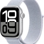 Apple Watch Series 10 GPS 42mm Silver Aluminium Case with Blue Cloud Sport Loop