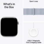 Apple Watch Series 10 GPS 42mm Silver Aluminium Case with Blue Cloud Sport Loop