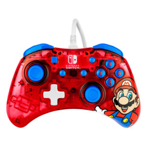 Pdp Control Alámbrico Rock Candy Mario Punch Para Nintendo Switch - Conexión Usb 2.5m - Rojo/azul