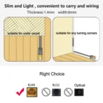 Ethernet Cable Cat6 Thin 10M Black - Snagless - Lszh